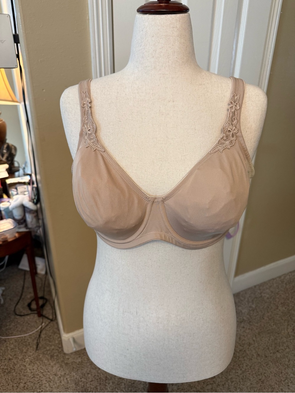 Soma Nude Full Coverage Underwire Bra with Lace Straps